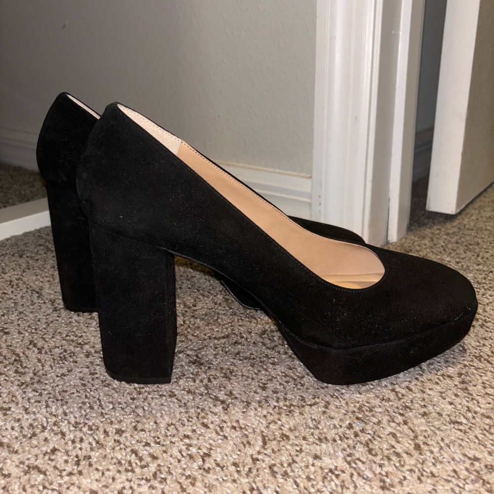 NWOT Copper Key Suede Platform Heels
